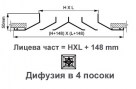 Таванна решетка чертеж